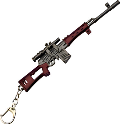MAG BEE PUBG/BMI AWM Gun Maroon And Grey-kC124 Key Chain