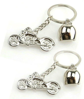 Sahib Collection Bullet Bike With Helmet Combo keyring Key Chain