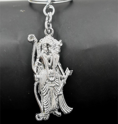 AFH Lord Shree Ram Double Sided Religious Chrome Gifiting Keychain for Men and Women Key Chain