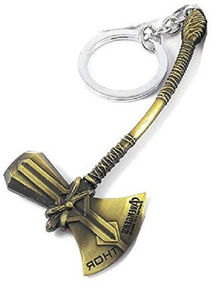 gtrp key Chain-key-Infinity-War-Thor-Axe-Gold Key Chain