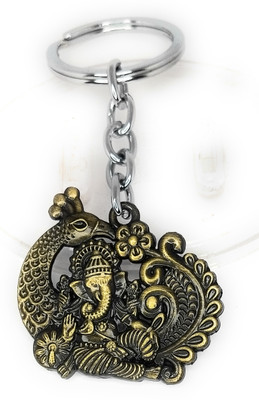 High Choice Lord Ganesh or Ganpati or Ganesha sitting on peacock Metal Key Chain