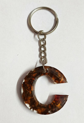 IG Crafter Ultra Shiny Natural Rose Petals used C Alphabet Key Chain