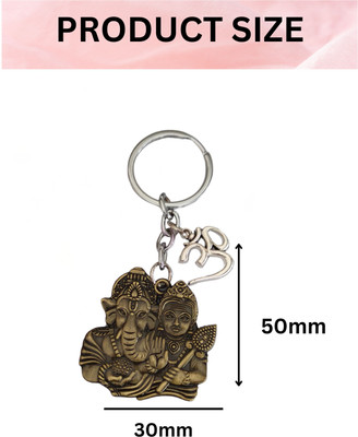M Men Style Lord Ganesha Om Metal Key Ring – Keychain for CarBike & OfficeSkey616-602 Key Chain