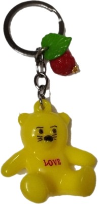 Idha Teddy Shape keychain in Yellow Color Pack of 2 Pcs Key Chain