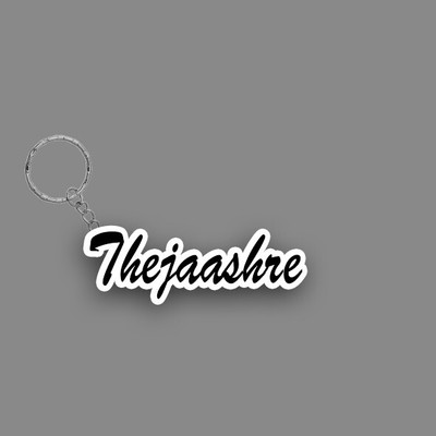 SY Gifts SYG Thejaashre Name Keychain White And Black Key Chain