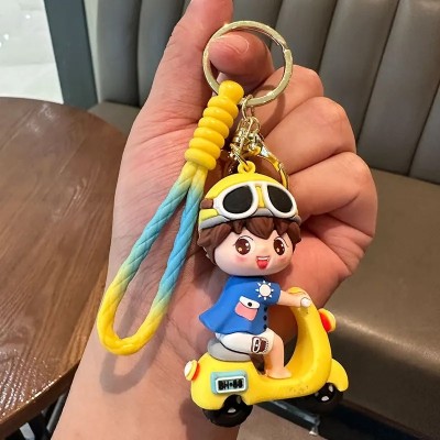 GT Gala Time Cute Keychain for Kids Silicone Keyring Backpack Charms Gift Boys & Girls Bike Key Chain