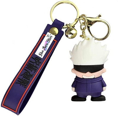 KYOP Jujutsu Kaisen Gojo Keychain with Hook Bell & Strap Key Chain