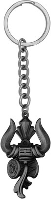 M Men Style Lord Shiv Trishul Damaru Grey Keychain SKey2022315 Key Chain