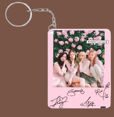 Convay L4 Black pink graphic printed Rectangle MDF wooden Keychain for SET 4 Key Chain