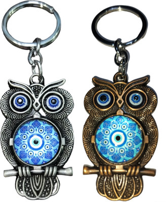 MAG BEE Evil Eye Proection (Design-3 & Design-11) Combo Pack of 2 for Car Bike-kC494 Key Chain
