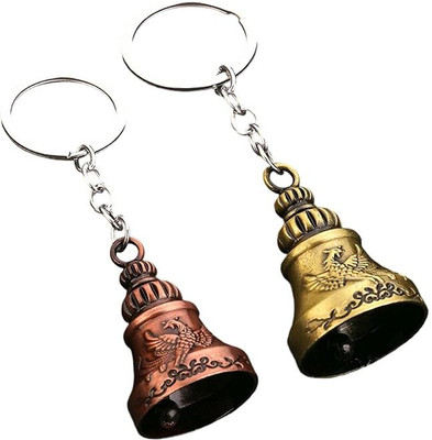 RHINETOYS Tibetan Style Antique Gold & Copper Positive Energy & Protection(Pack Of 2) Key Chain