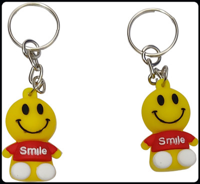 gtrp Keychain-Cute Smiley Keychain.(Multi Colour).Pack Of 2 Key Chain