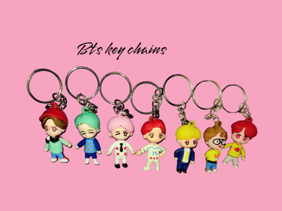 SHIVSHAKTI 7 pcs BTS cutest character key chains Key Chain