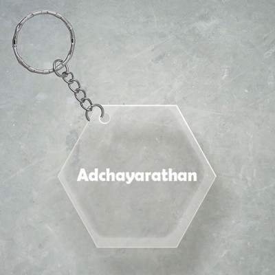 SY Gifts Adchayarathan Name Hexagon Keychain Key Chain