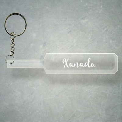 SY Gifts Cricket Bat Logo Design With Xanadu Name Key Chain