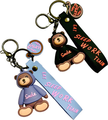GKM Cute Bear combo set key ring keychain Key Chain