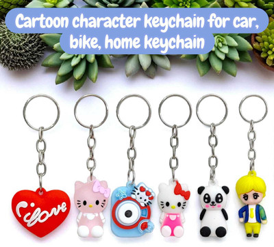 Tera13 Cartoon Character 3D Keychain For Boys & Girls Birthday Return Gift For Kids Key Chain