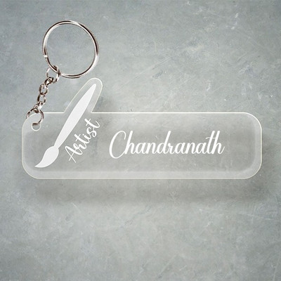 SY Gifts D2 Artist Keychain With Chandranath Name Key Chain