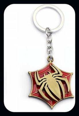 BBG BBG_keychain-Revolving | Rotating Spiderman Gold Logo-A Key Chain