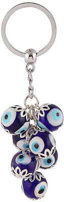 BBG NEW_Seven Beads Design Blue Evil Eye Key Chain
