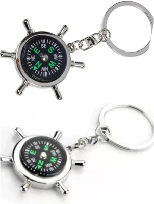 NAV Keychain Combo of compass rotating keychain Key Chain