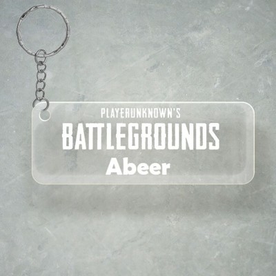 SY Gifts PUBG Design With Abeer Name Key Chain