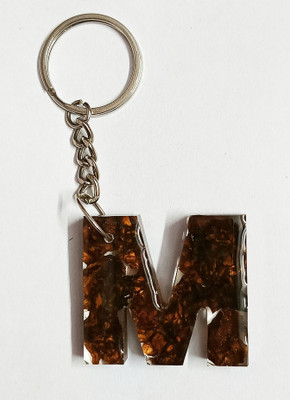 IG Crafter Ultra Shiny Natural Rose Petals used M Alphabet Key Chain