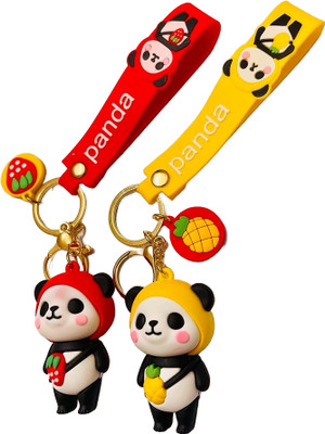 GKM Panda FIsher 3D theme premium quality combo set keychain Key Chain