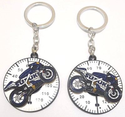 SUZUKI bike spinning metal keyring revolve keychain rotate Key Chain