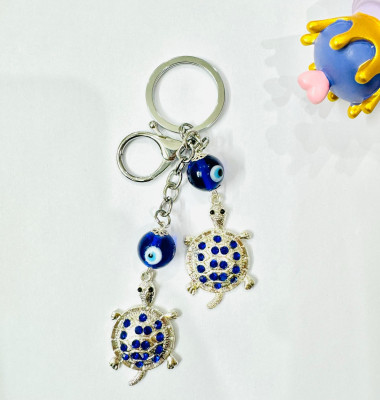 SRG TURTLE Evil Eye Keychain Evil Eye Charm (Blue) Key Chain