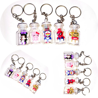 SHIVRAJ Pack of 15 key chain for kids with cartoon character. Key Chain