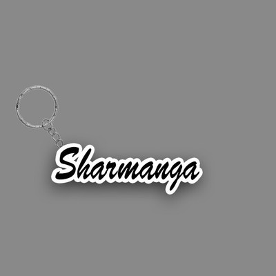 SY Gifts SYG Sharmanga Name Keychain White And Black Key Chain