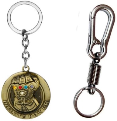 JAINSON MARTIN Combo of Infinity Power Keychain & Steel Bukkel Keychain Key Chain