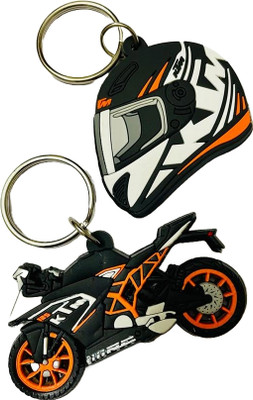 GKM Attractive KTM jacket & rubber Helmet high quality keychain for bikers Key Chain