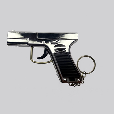 Maya Enterprise Gun Shape Keychain with Laser Light LED Flashlight Key Chain