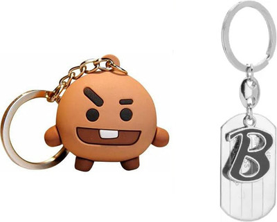 Newview SHOOKY B BLADE ALPHABET BTS Army Characters 3D Rubber Keychain and Keyring Key Chain