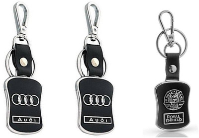GSV Audi,Royal Enfield logo Leather hook Keychain best quality keychain Key Chain