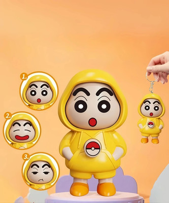 pap Sinchan Expression Changeable Toy Keychain Key Chain