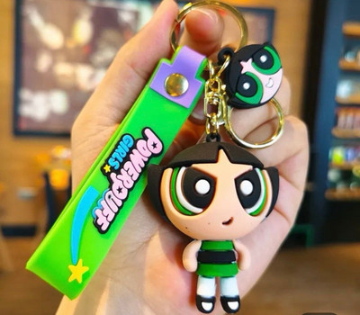 SHRI JI Powerpuff girl BUTTERCUP 3D Silicone Keychain Key Chain