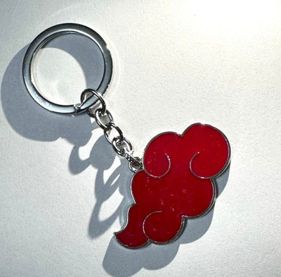 SRG High quality RED NARUTO LOGO Keychain for Anime fans Key Chain