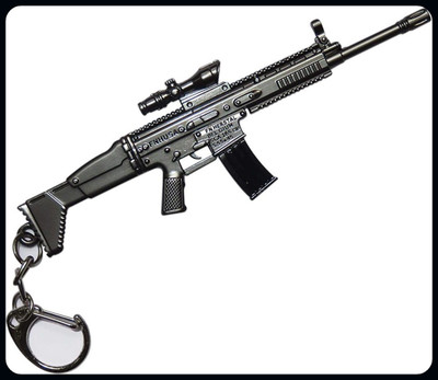 gtrp pubg-game-gun-rifle-scope-model-Metal-Keychain-A Key Chain