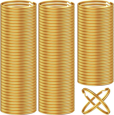 PUHUHP 30 PCS Brass Flat Split Key Rings for Crafts and Key Chain