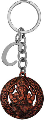 Shiv Jagdamba Religious Lord Shri Ganesh With Initial Letter Alphabet - C Shivkey2022407 Key Chain