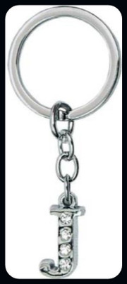 BBG BBG_Alphabet Letter J Silver Metal Keychain for Car Key Chain-A Key Chain