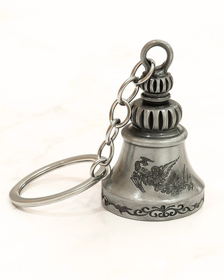 Wonderwhimzy Tibetan Bell Keychain Temple Bell Keychain Metal Guardian bell Key Chain Key Chain