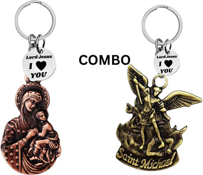 M Men Style Lord Jesus Keychain Combo– Sacred Heart Religious Keyring Set SkeyCom638-648 Key Chain