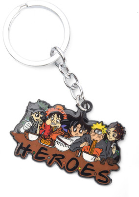 ComicSense Naruto DBZ Anime Keychain H.E.R.O.E.S Anime Cosplay Accessories Collectible Key Chain