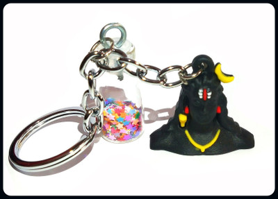 Meeko.com Shiv ji black with Glitters key chain-A Key Chain
