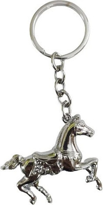S Mark Metal Keychain Silver Color For Men And Women | Pack Of 1 | ( Horse ) Key Chain