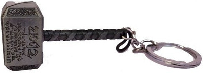 BBG NEW_Avengers Infinity War 3 Thor Stornbreaker Hammer Metal (Silver) Key Chain Key Chain